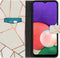 iMoshion Hoesje Geschikt voor Samsung Galaxy A22 (5G) Hoesje Met Pasjeshouder - iMoshion Design Softcase Bookcase - Wit / Meerkleurig / White Graphic