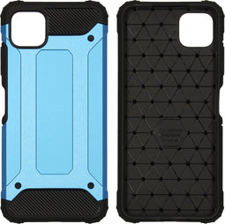 iMoshion Hoesje Geschikt voor Samsung Galaxy A22 (5G) Hoesje - iMoshion Rugged Xtreme Backcover - Lichtblauw