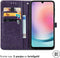 iMoshion Hoesje Geschikt voor Samsung Galaxy A25 / A24 Hoesje Met Pasjeshouder - iMoshion Mandala Bookcase - Paars