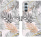iMoshion Hoesje Geschikt voor Samsung Galaxy A34 (5G) Hoesje Met Pasjeshouder - iMoshion Design Softcase Bookcase - Goud / Glamour Botanic