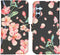 iMoshion Hoesje Geschikt voor Samsung Galaxy A34 (5G) Hoesje Met Pasjeshouder - iMoshion Design Softcase Bookcase - Zwart / Blossom Watercolor Black