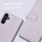 iMoshion Hoesje Geschikt voor Samsung Galaxy A34 (5G) Hoesje Met Pasjeshouder - iMoshion Design Bookcase smartphone - Paars / White Daisy