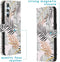 iMoshion Hoesje Geschikt voor Samsung Galaxy A34 (5G) Hoesje Met Pasjeshouder - iMoshion Design Softcase Bookcase - Goud / Glamour Botanic