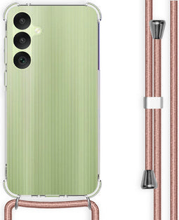 imoshion Hoesje Geschikt voor Samsung Galaxy A35 Hoesje Met Koord - imoshion Backcover met koord - Rosé Goud
