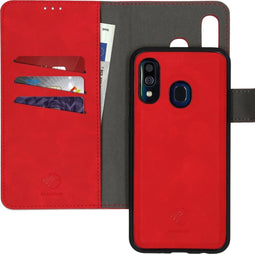iMoshion Hoesje Geschikt voor Samsung Galaxy A40 Hoesje Met Pasjeshouder - iMoshion Uitneembare 2-in-1 Luxe Bookcase - Rood