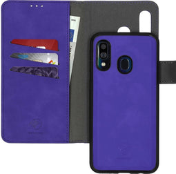 iMoshion Hoesje Geschikt voor Samsung Galaxy A40 Hoesje Met Pasjeshouder - iMoshion Uitneembare 2-in-1 Luxe Bookcase - Paars