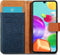 iMoshion Hoesje Geschikt voor Samsung Galaxy A41 Hoesje Met Pasjeshouder - iMoshion Luxe Canvas Bookcase - Donkerblauw