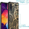 iMoshion Hoesje Geschikt voor Samsung Galaxy A50 / A30s Hoesje Met Koord - iMoshion Design Hoesje met Koord - Goud / Zwart / Golden Leaves
