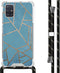 iMoshion Hoesje Geschikt voor Samsung Galaxy A51 Hoesje Met Koord - iMoshion Design Hoesje met Koord - Blauw / Meerkleurig / Goud / Blue Graphic
