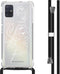 iMoshion Hoesje Geschikt voor Samsung Galaxy A51 Hoesje Met Koord - iMoshion Design Hoesje met Koord - Wit / Transparant / Woman Flower Transparent