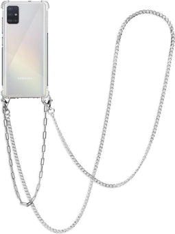 iMoshion Hoesje Geschikt voor Samsung Galaxy A51 Hoesje Met Koord - iMoshion Backcover met koord + armband - Ketting - Transparant