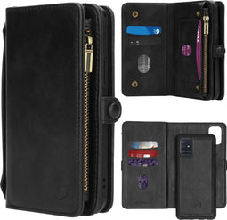 iMoshion Hoesje Geschikt voor Samsung Galaxy A51 Hoesje Met Pasjeshouder - iMoshion 2-in-1 Wallet Bookcase - Zwart
