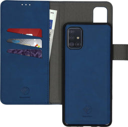 iMoshion Hoesje Geschikt voor Samsung Galaxy A51 Hoesje Met Pasjeshouder - iMoshion Uitneembare 2-in-1 Luxe Bookcase - Donkerblauw