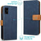 iMoshion Hoesje Geschikt voor Samsung Galaxy A51 Hoesje Met Pasjeshouder - iMoshion Luxe Canvas Bookcase - Donkerblauw