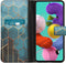 iMoshion Hoesje Geschikt voor Samsung Galaxy A51 Hoesje Met Pasjeshouder - iMoshion Design Softcase Bookcase - Goud / Groen / Green Honeycomb