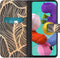 iMoshion Hoesje Geschikt voor Samsung Galaxy A51 Hoesje Met Pasjeshouder - iMoshion Design Softcase Bookcase - Goud / Zwart / Golden Leaves