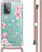 iMoshion Hoesje Geschikt voor Samsung Galaxy A52 (4G) / A52s / A52 (5G) Hoesje Met Koord - iMoshion Design Hoesje met Koord - Roze / Transparant / Blossom Watercolor