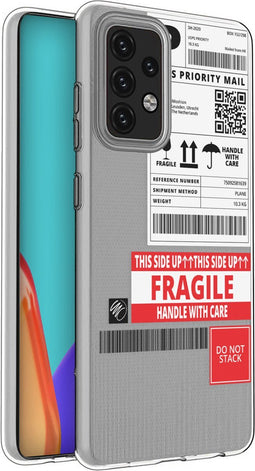 iMoshion Hoesje Geschikt voor Samsung Galaxy A52 (4G) / A52s / A52 (5G) Hoesje Siliconen - iMoshion Design hoesje - Meerkleurig / Shipping label