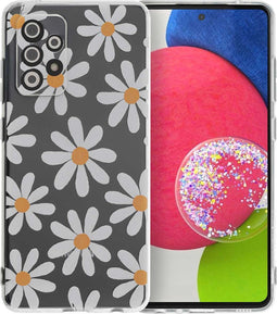 imoshion Hoesje Geschikt voor Samsung Galaxy A52 (4G) / A52s / A52 (5G) Hoesje Siliconen - imoshion Design hoesje - Meerkleurig / Daisy Flower