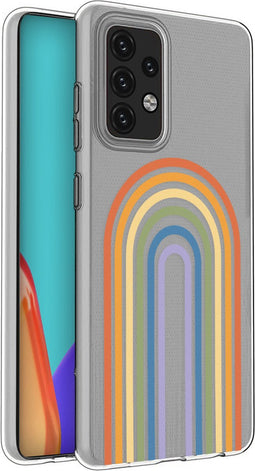 imoshion Hoesje Geschikt voor Samsung Galaxy A52 (4G) / A52s / A52 (5G) Hoesje Siliconen - imoshion Design hoesje - Meerkleurig / Rainbow Pride