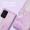 iMoshion Hoesje Geschikt voor Samsung Galaxy A52 (4G) / A52s / A52 (5G) Hoesje Met Pasjeshouder - iMoshion Design Bookcase smartphone - Paars / Purple Marble