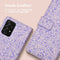 iMoshion Hoesje Geschikt voor Samsung Galaxy A52 (4G) / A52s / A52 (5G) Hoesje Met Pasjeshouder - iMoshion Design Bookcase smartphone - Meerkleurig / Purple White Flowers