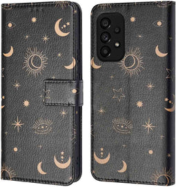 iMoshion Hoesje Geschikt voor Samsung Galaxy A53 Hoesje Met Pasjeshouder - iMoshion Design Bookcase smartphone - Zwart / Sky Black