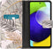iMoshion Hoesje Geschikt voor Samsung Galaxy A53 Hoesje Met Pasjeshouder - iMoshion Design Softcase Bookcase - Wit / Glamour Botanic