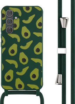 iMoshion Hoesje Geschikt voor Samsung Galaxy A54 (5G) Hoesje Met Koord - iMoshion Siliconen design hoesje met koord - Groen / Avocado Green