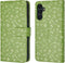 iMoshion Hoesje Geschikt voor Samsung Galaxy A54 (5G) Hoesje Met Pasjeshouder - iMoshion Design Bookcase smartphone - Groen / Green Flowers