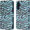 iMoshion Hoesje Geschikt voor Samsung Galaxy A54 (5G) Hoesje Met Pasjeshouder - iMoshion Design Bookcase smartphone - Meerkleurig / Black Blue Stripes