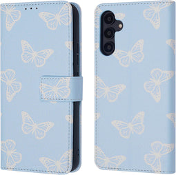 iMoshion Hoesje Geschikt voor Samsung Galaxy A54 (5G) Hoesje Met Pasjeshouder - iMoshion Design Bookcase smartphone - Blauw / Butterfly