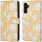 iMoshion Hoesje Geschikt voor Samsung Galaxy A54 (5G) Hoesje Met Pasjeshouder - iMoshion Design Bookcase smartphone - Geel / Yellow Flowers