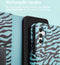 iMoshion Hoesje Geschikt voor Samsung Galaxy A54 (5G) Hoesje Met Pasjeshouder - iMoshion Design Bookcase smartphone - Meerkleurig / Black Blue Stripes