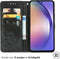 iMoshion Hoesje Geschikt voor Samsung Galaxy A55 Hoesje Met Pasjeshouder - iMoshion Mandala Bookcase - Zwart