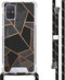 iMoshion Hoesje Geschikt voor Samsung Galaxy A71 Hoesje Met Koord - iMoshion Design Hoesje met Koord - Zwart / Meerkleurig / Goud / Black Graphic