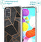 iMoshion Hoesje Geschikt voor Samsung Galaxy A71 Hoesje Met Koord - iMoshion Design Hoesje met Koord - Zwart / Meerkleurig / Goud / Black Graphic