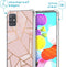 imoshion Hoesje Geschikt voor Samsung Galaxy A71 Hoesje Met Koord - imoshion Design Hoesje met Koord - Goud / Roze / Pink Graphic