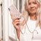 imoshion Hoesje Geschikt voor Samsung Galaxy A71 Hoesje Met Koord - imoshion Design Hoesje met Koord - Goud / Roze / Pink Graphic