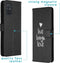iMoshion Hoesje Geschikt voor Samsung Galaxy A71 Hoesje Met Pasjeshouder - iMoshion Design Softcase Bookcase - Wit / Zwart / Live Laugh Love