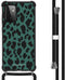 imoshion Hoesje Geschikt voor Samsung Galaxy A72 Hoesje Met Koord - imoshion Design Hoesje met Koord - Zwart / Meerkleurig / Groen / Panther Illustration