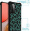 imoshion Hoesje Geschikt voor Samsung Galaxy A72 Hoesje Met Koord - imoshion Design Hoesje met Koord - Zwart / Meerkleurig / Groen / Panther Illustration
