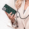 imoshion Hoesje Geschikt voor Samsung Galaxy A72 Hoesje Met Koord - imoshion Design Hoesje met Koord - Zwart / Meerkleurig / Groen / Panther Illustration