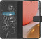 iMoshion Hoesje Geschikt voor Samsung Galaxy A72 Hoesje Met Pasjeshouder - iMoshion Design Softcase Bookcase - Meerkleurig / Woman Flower Black