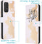 iMoshion Hoesje Geschikt voor Samsung Galaxy A72 Hoesje Met Pasjeshouder - iMoshion Design Softcase Bookcase - Wit / Meerkleurig / Goud / Let's Go Travel White