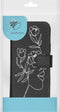 iMoshion Hoesje Geschikt voor Samsung Galaxy A72 Hoesje Met Pasjeshouder - iMoshion Design Softcase Bookcase - Meerkleurig / Woman Flower Black
