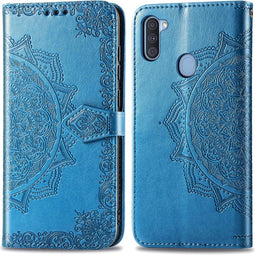 iMoshion Hoesje Geschikt voor Samsung Galaxy M11 / A11 Hoesje Met Pasjeshouder - iMoshion Mandala Bookcase - Turquoise