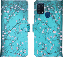 iMoshion Hoesje Geschikt voor Samsung Galaxy M31 Hoesje Met Pasjeshouder - iMoshion Design Softcase Bookcase - Meerkleurig / Blossom