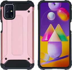 iMoshion Hoesje Geschikt voor Samsung Galaxy M31s Hoesje - iMoshion Rugged Xtreme Backcover - Rosé