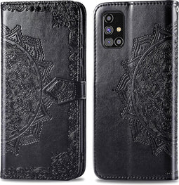 iMoshion Hoesje Geschikt voor Samsung Galaxy M31s Hoesje Met Pasjeshouder - iMoshion Mandala Bookcase - Zwart